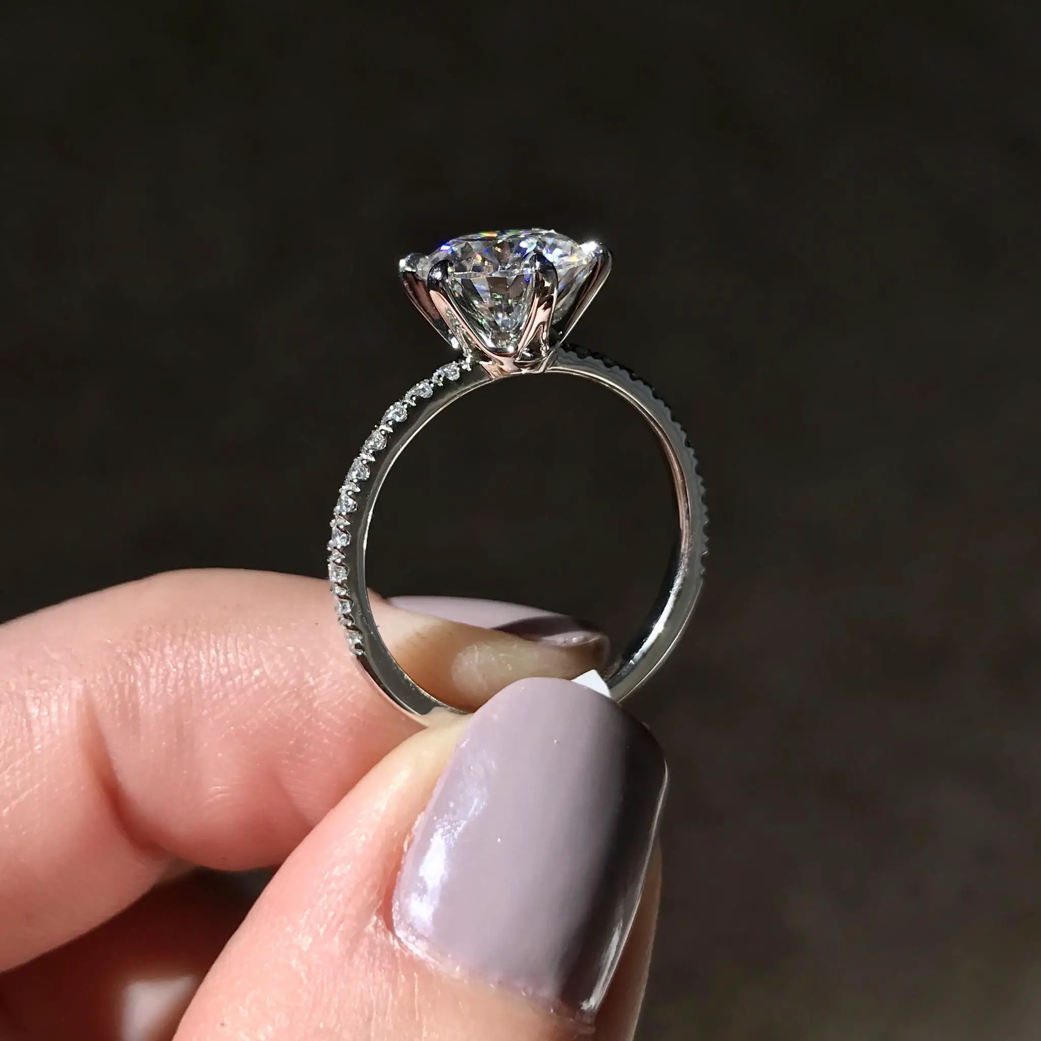 10 year anniversary engagement ring upgrade! 2.5ct center, diamond pave ...
