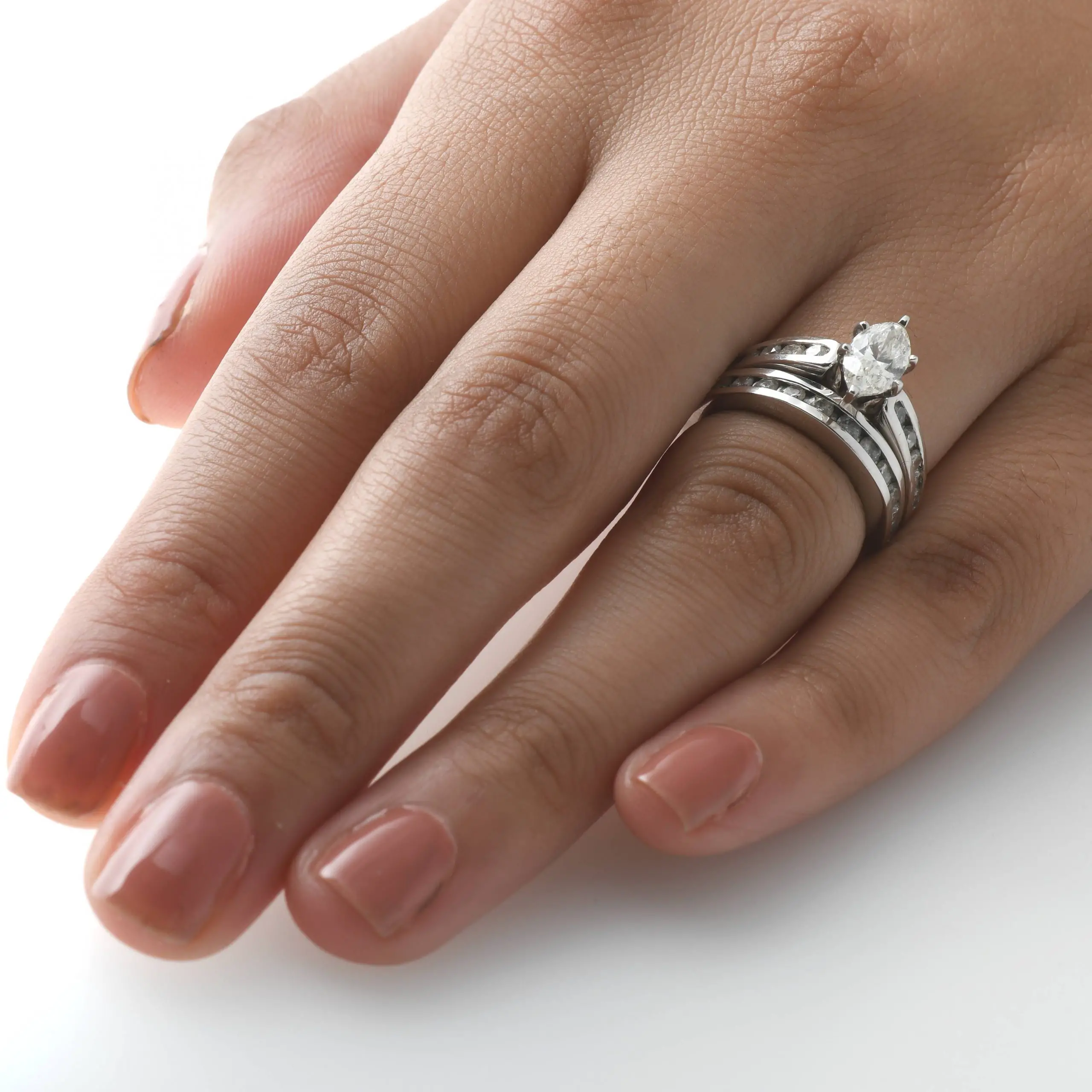 2 Carat Marquise Enhanced Diamond Engagement Wedding Ring Set White ...
