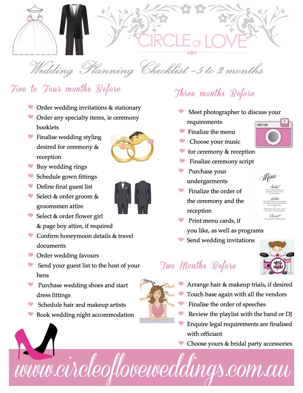 2) Wedding Planning checklist 5 months before before ...