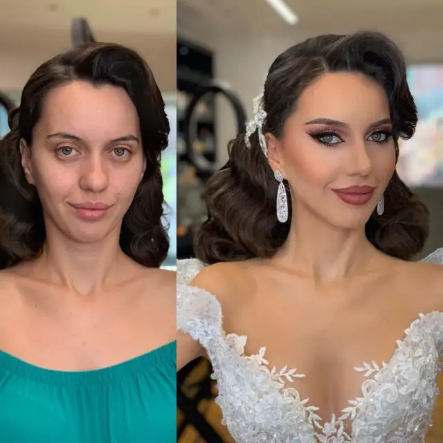 20+ Photos Showing How Much Wedding Makeup Can Transform a ...