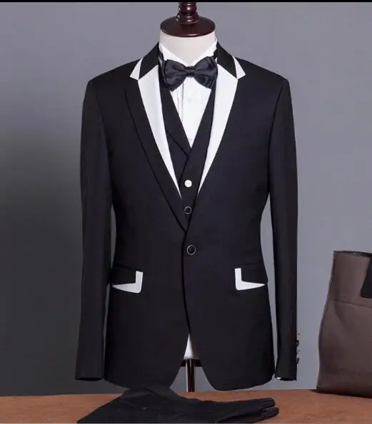2017 New Design Black &  White Collar Men