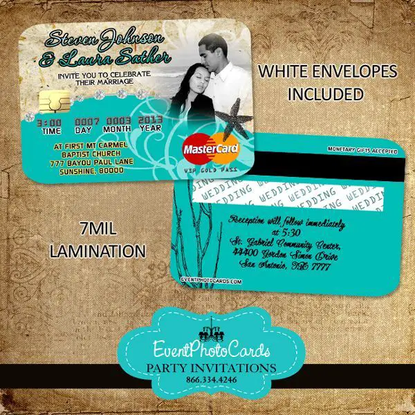 21 best Credit Card Invitations images on Pinterest