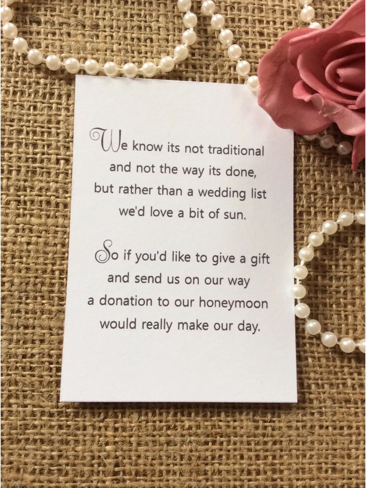 25 /50 WEDDING GIFT MONEY POEM SMALL CARDS ASKING FOR MONEY CASH FOR ...