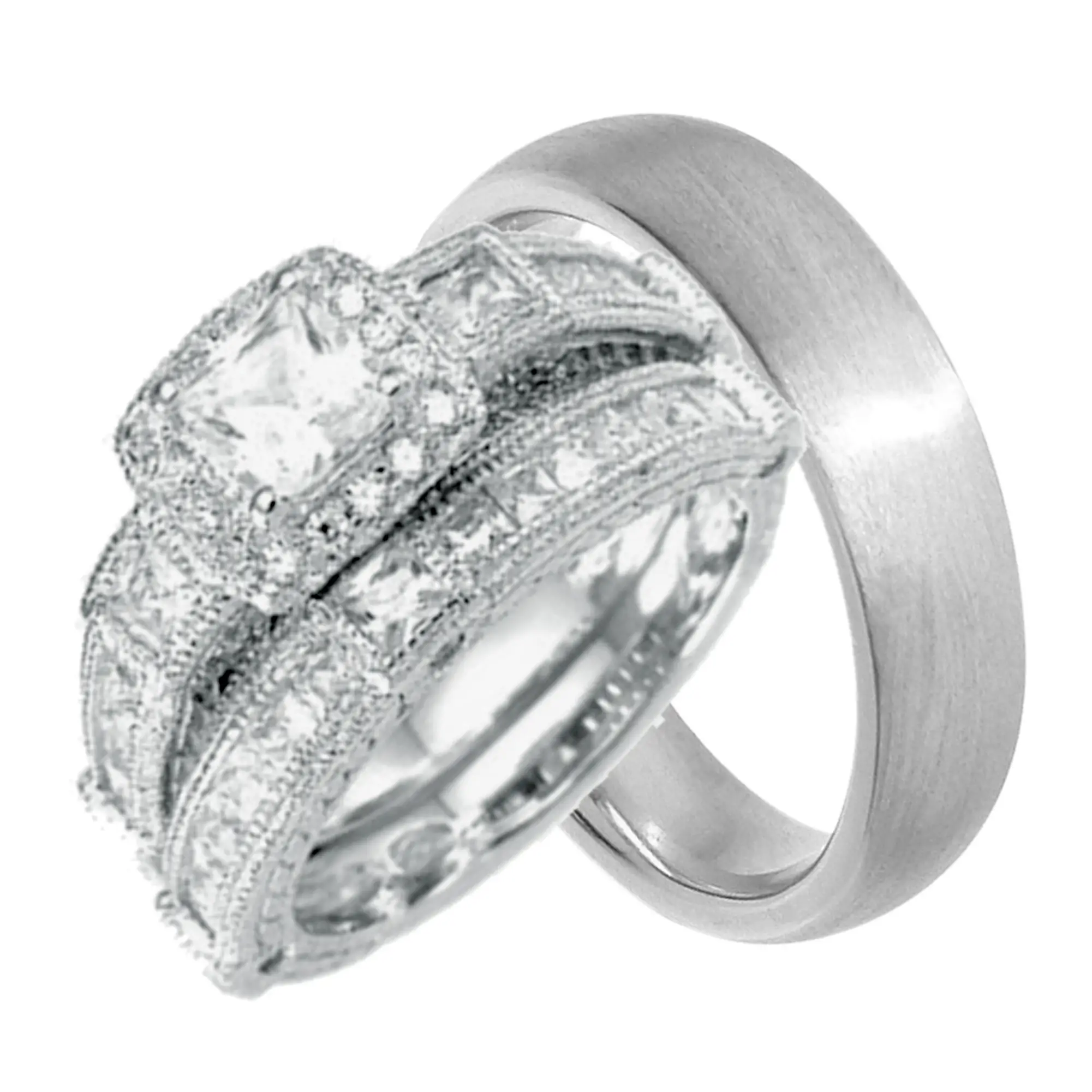25 Ideas for Cheap Wedding Rings Sets for Him and Her