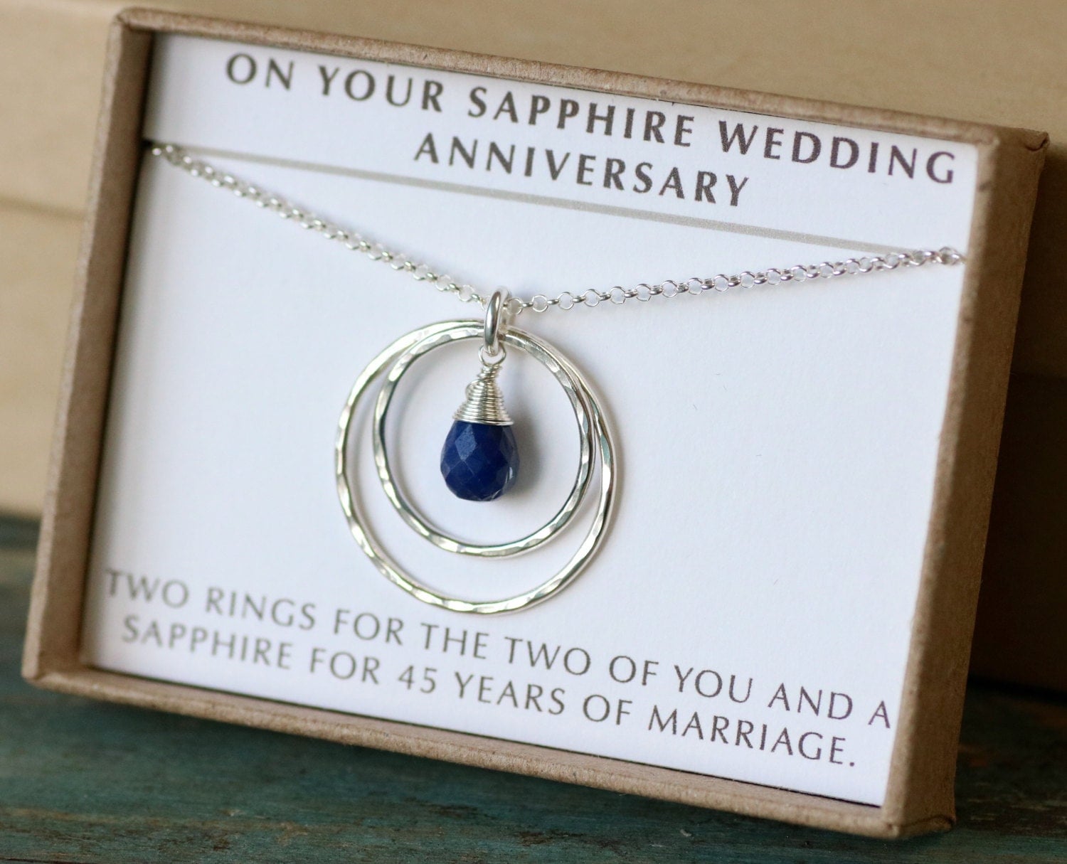 45th anniversary gift 45th wedding anniversary gift sapphire