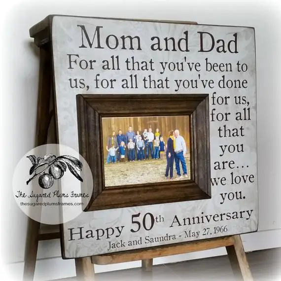 50th Anniversary Gifts For Parents, For All That You Have ...