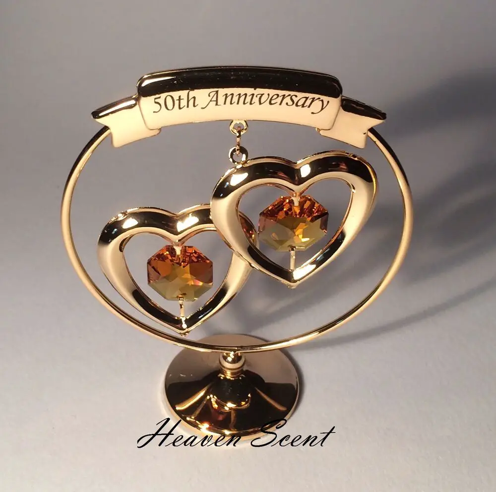 50th Golden Wedding Anniversary Gift Ideas Gold Plated+ ...