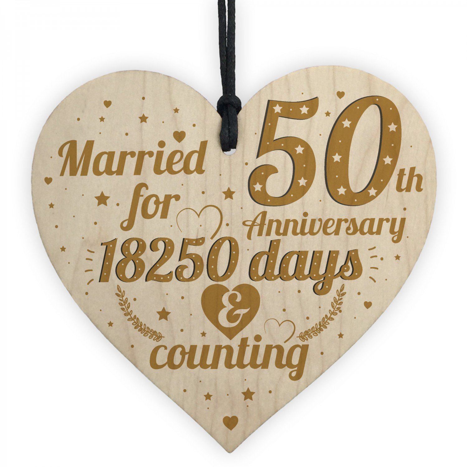 50th Wedding Anniversary Gift Gold Fifty Years Gift For ...