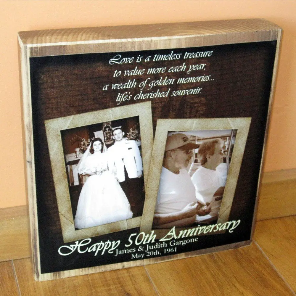 50th Wedding Anniversary Gift PERSONALIZED Photo COLLAGE