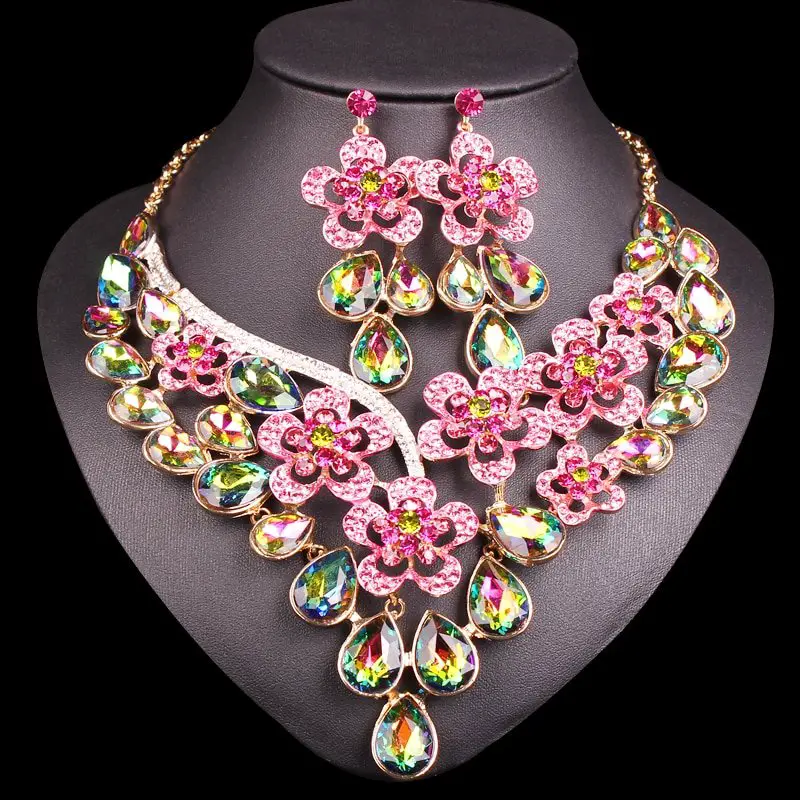 Aliexpress.com : Buy Elegant flowers Bridal Jewelry Sets ...