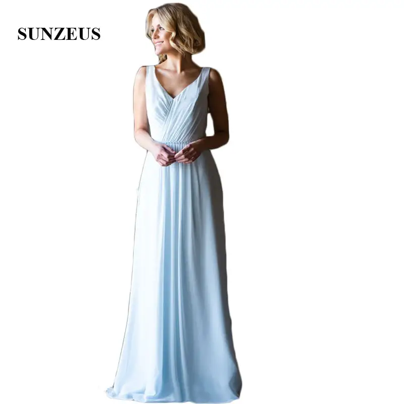Aliexpress.com : Buy Light Blue Chiffon Wedding Guest Dresses ...