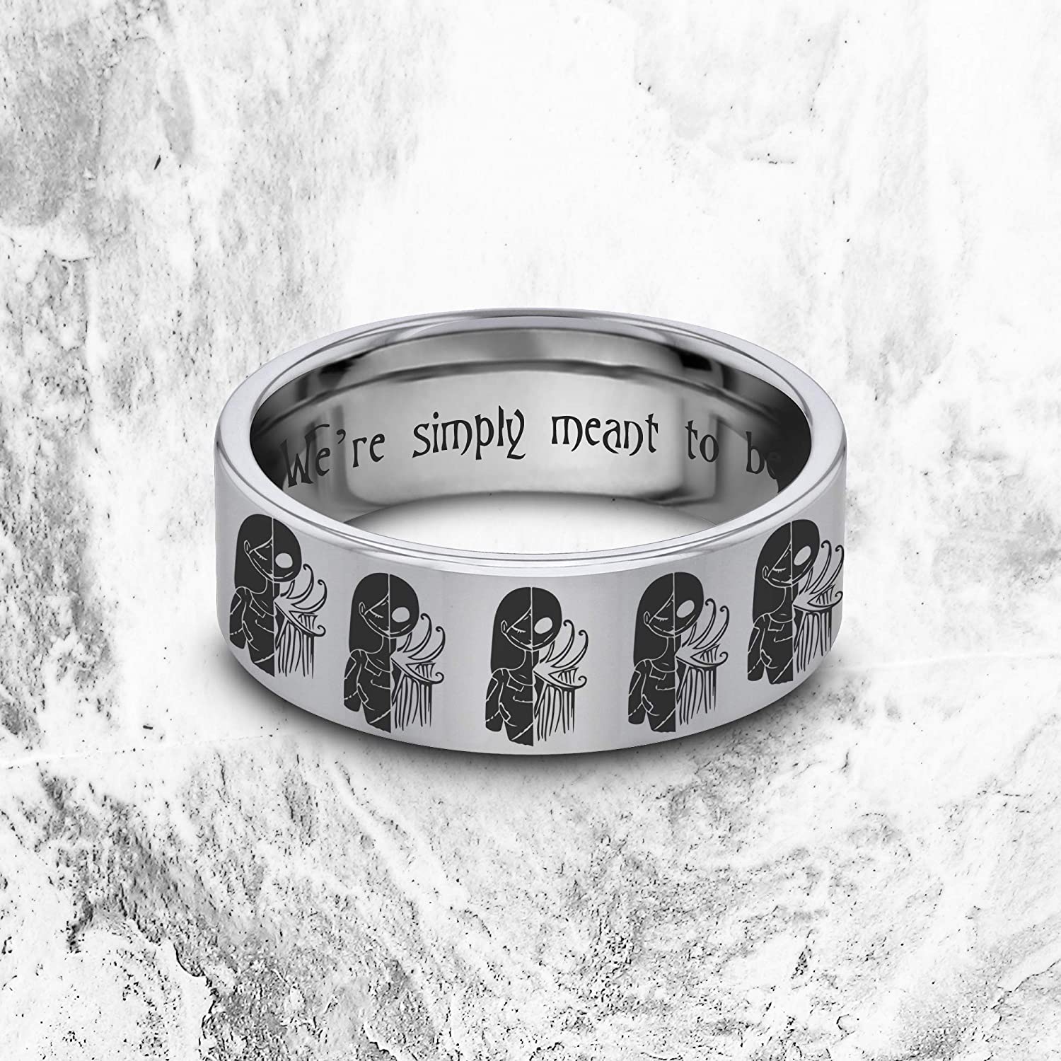 Amazon.com: Jack and Sally Engagement Ring, Nightmare Before Christmas ...
