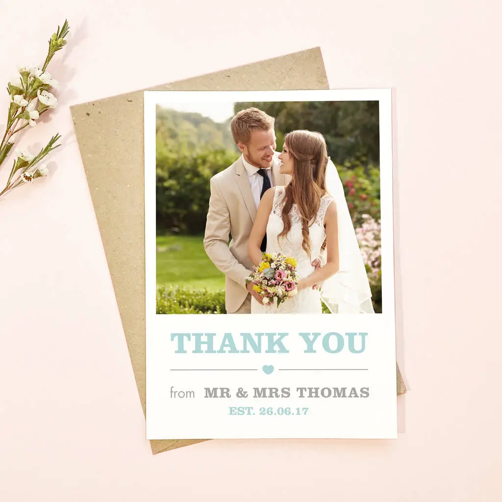 Amelia Wedding Photo Thank You Cards By Project Pretty ...