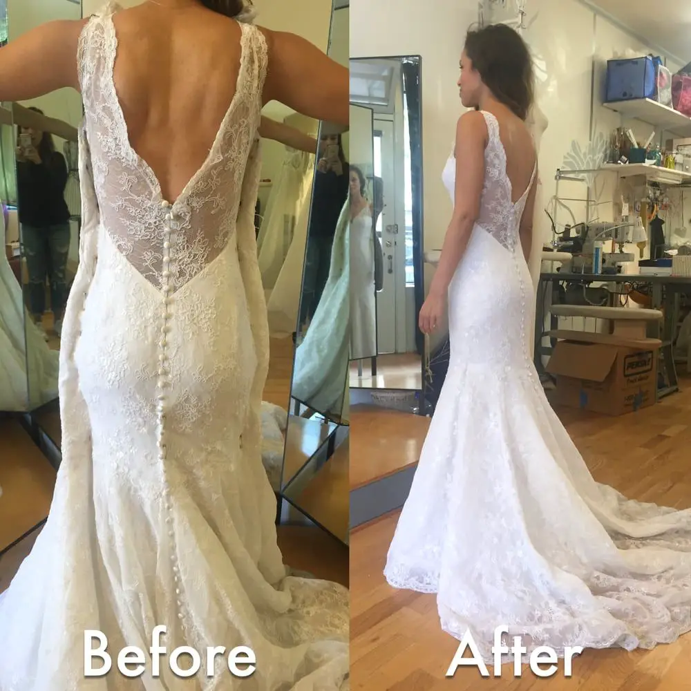 Awesome Wedding Dress Alterations Before After Wedding Dress Alteration ...