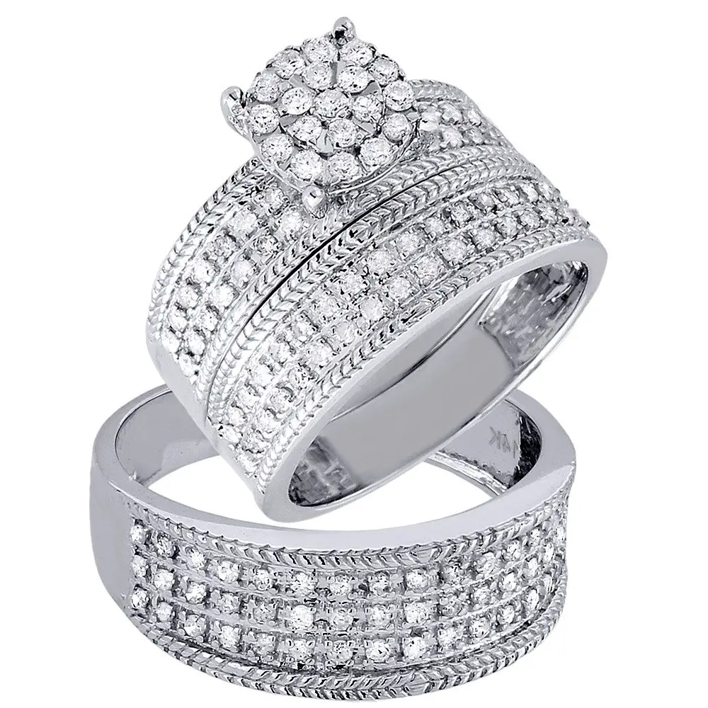 Best 25 White Gold Wedding Ring Sets His and Hers