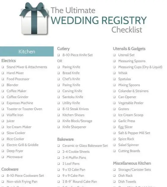 Best Wedding Registry Ideas
