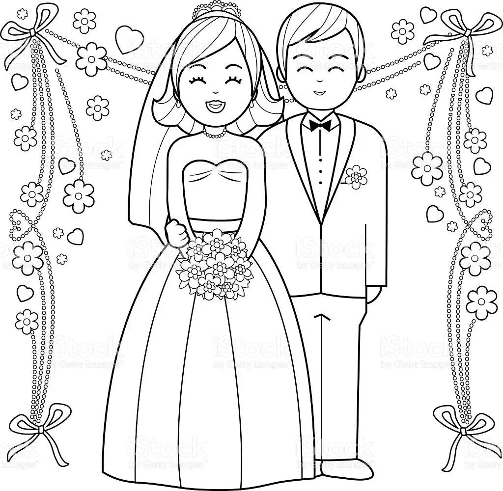 Bride Groom Coloring Page at GetColorings.com