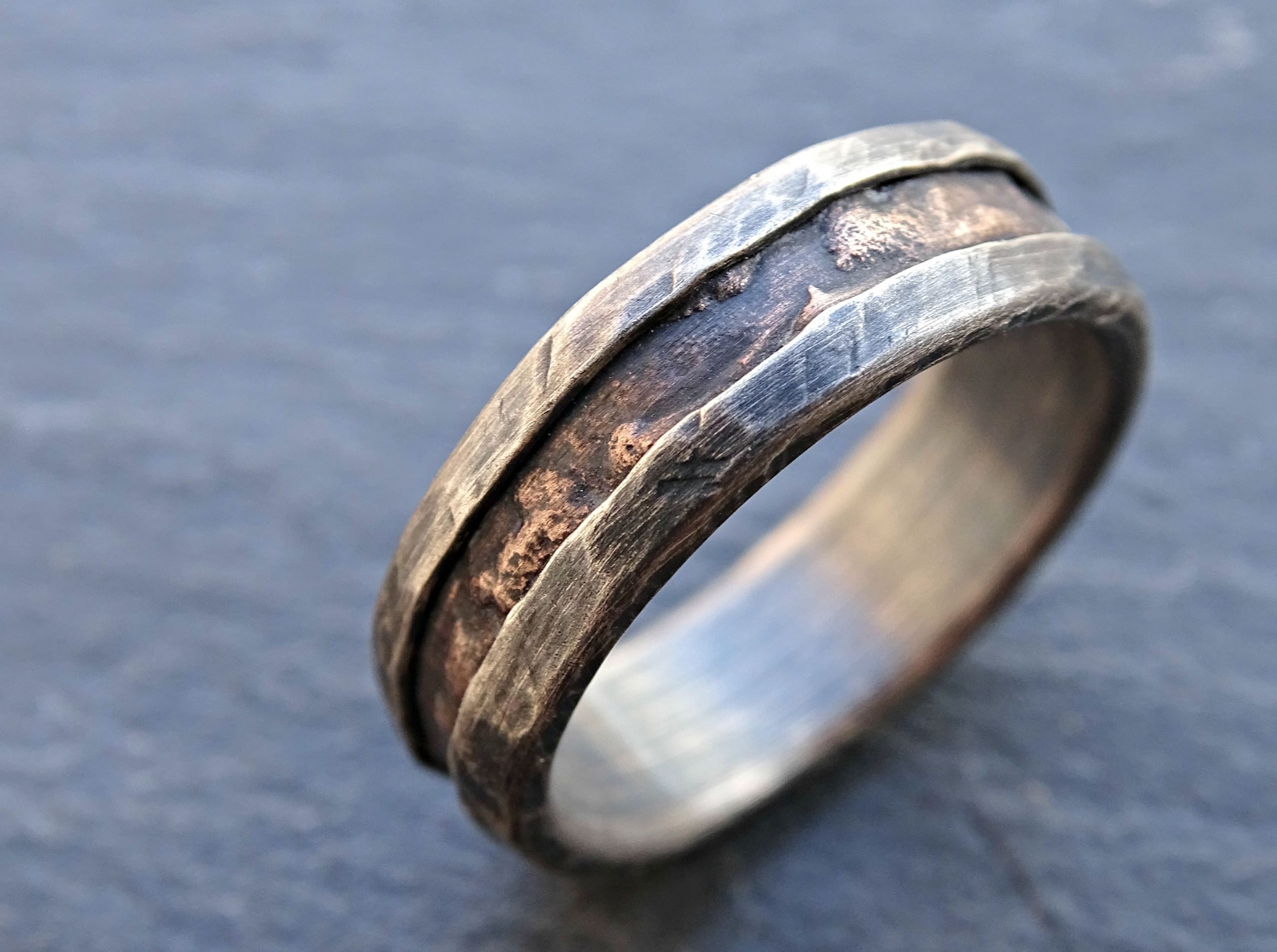 Buy a Hand Made Cool Mens Ring, Alternative Wedding Band Rugged, Mens ...