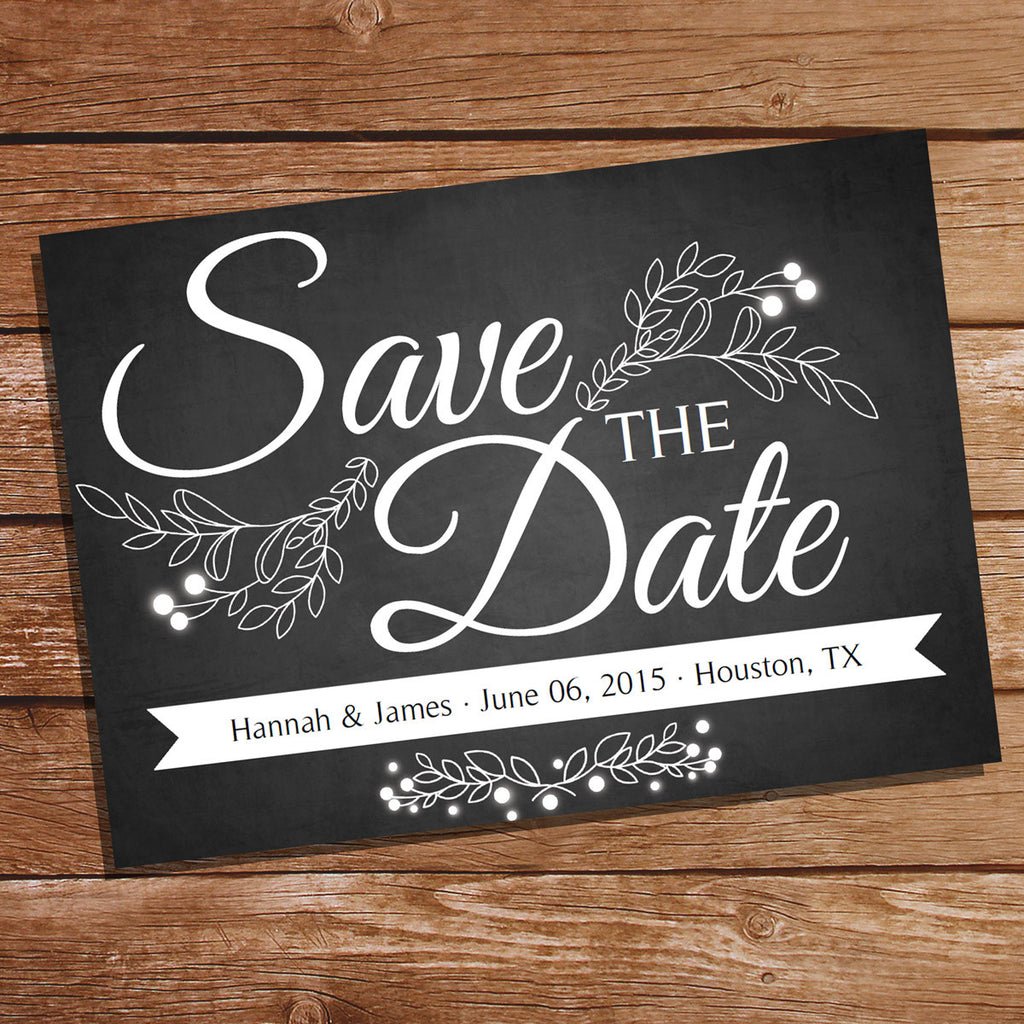 Chalkboard Save The Date Card