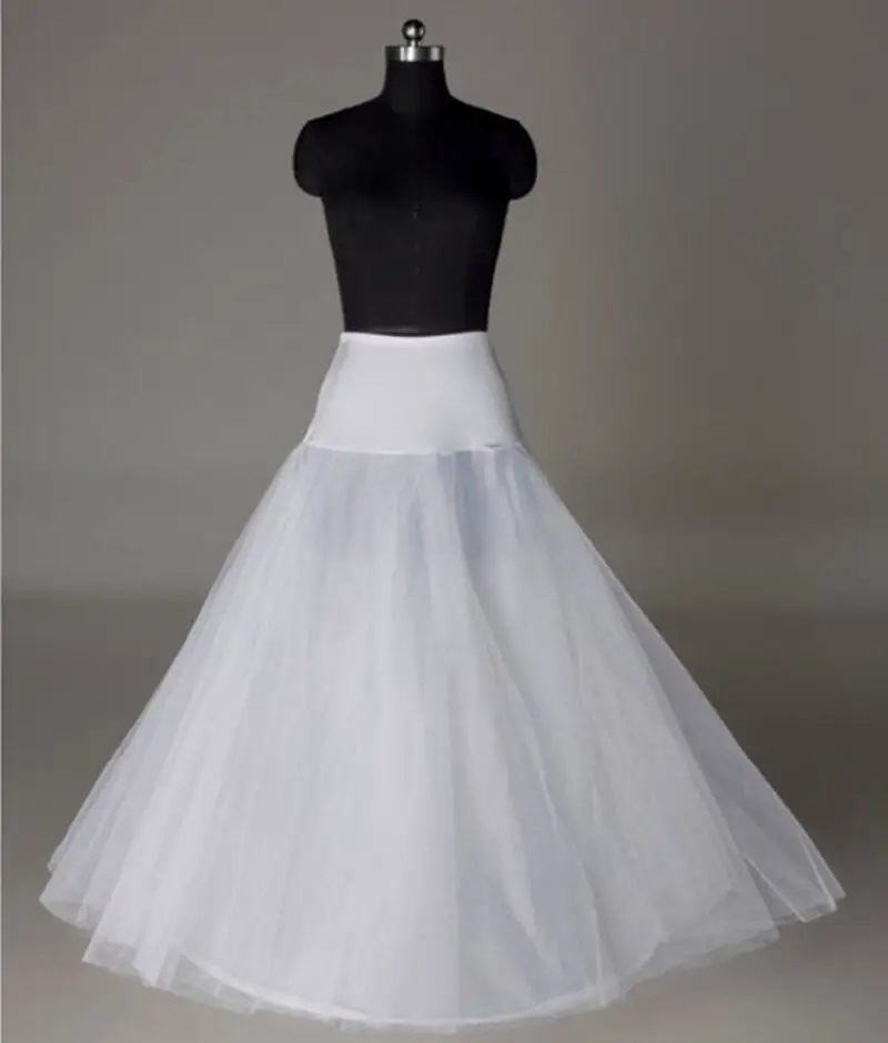 Cheap White 1 Hoop A Line Long Petticoat Underskirt ...