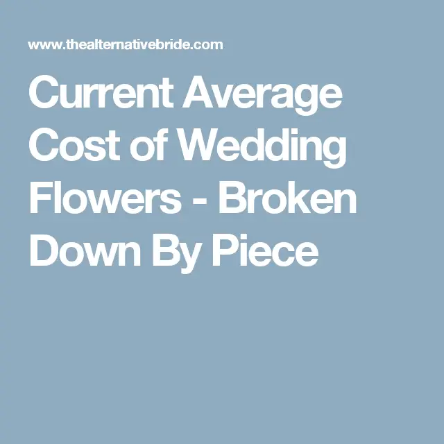 Current Average Cost of Wedding Flowers