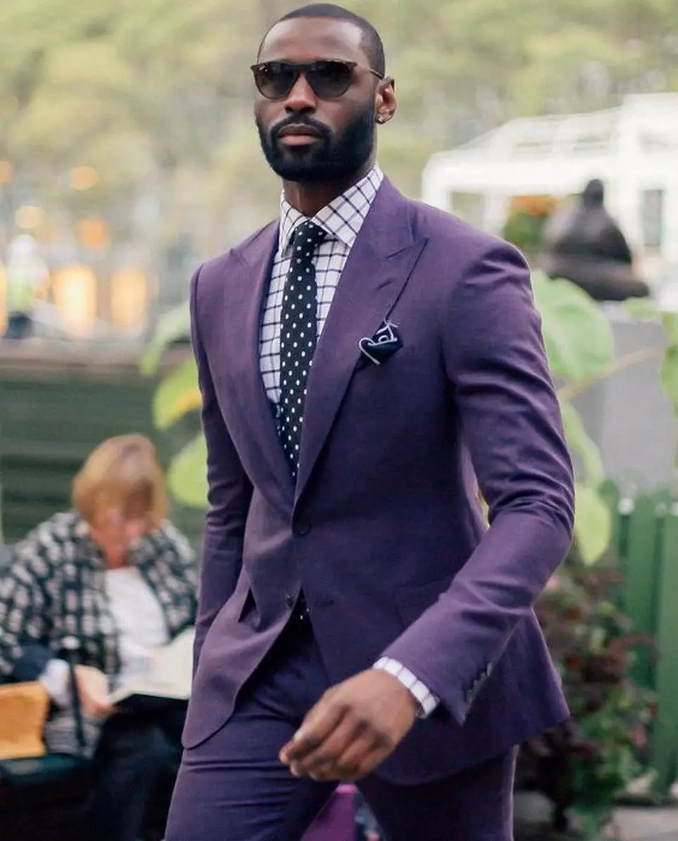 Dark Purple Suit Men Ideas You