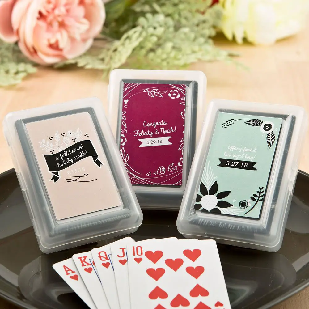 Decks of Playing Cards Wedding Favors with Personalized