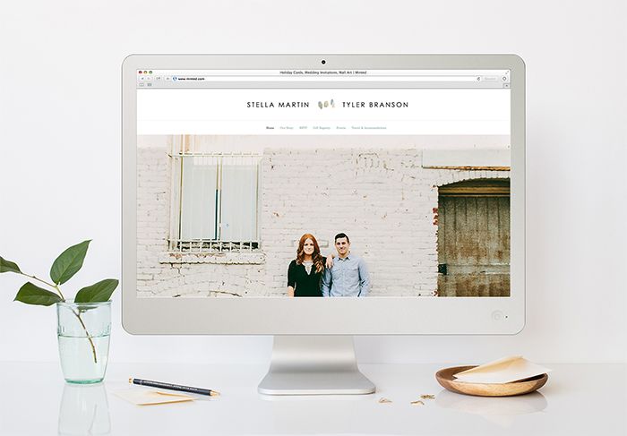 Designer Wedding Websites from Minted