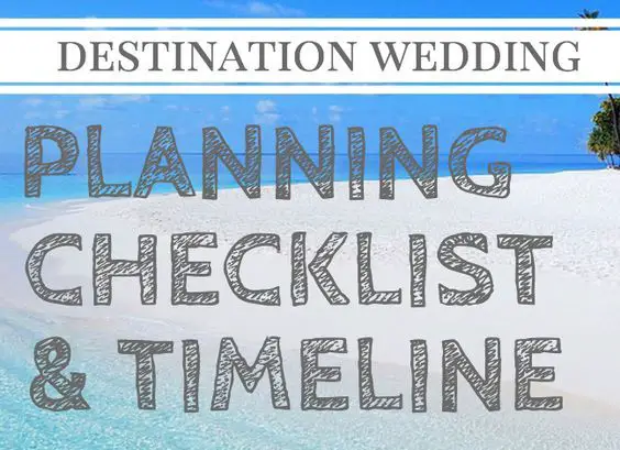 Destination Wedding Timeline &  Checklist ...