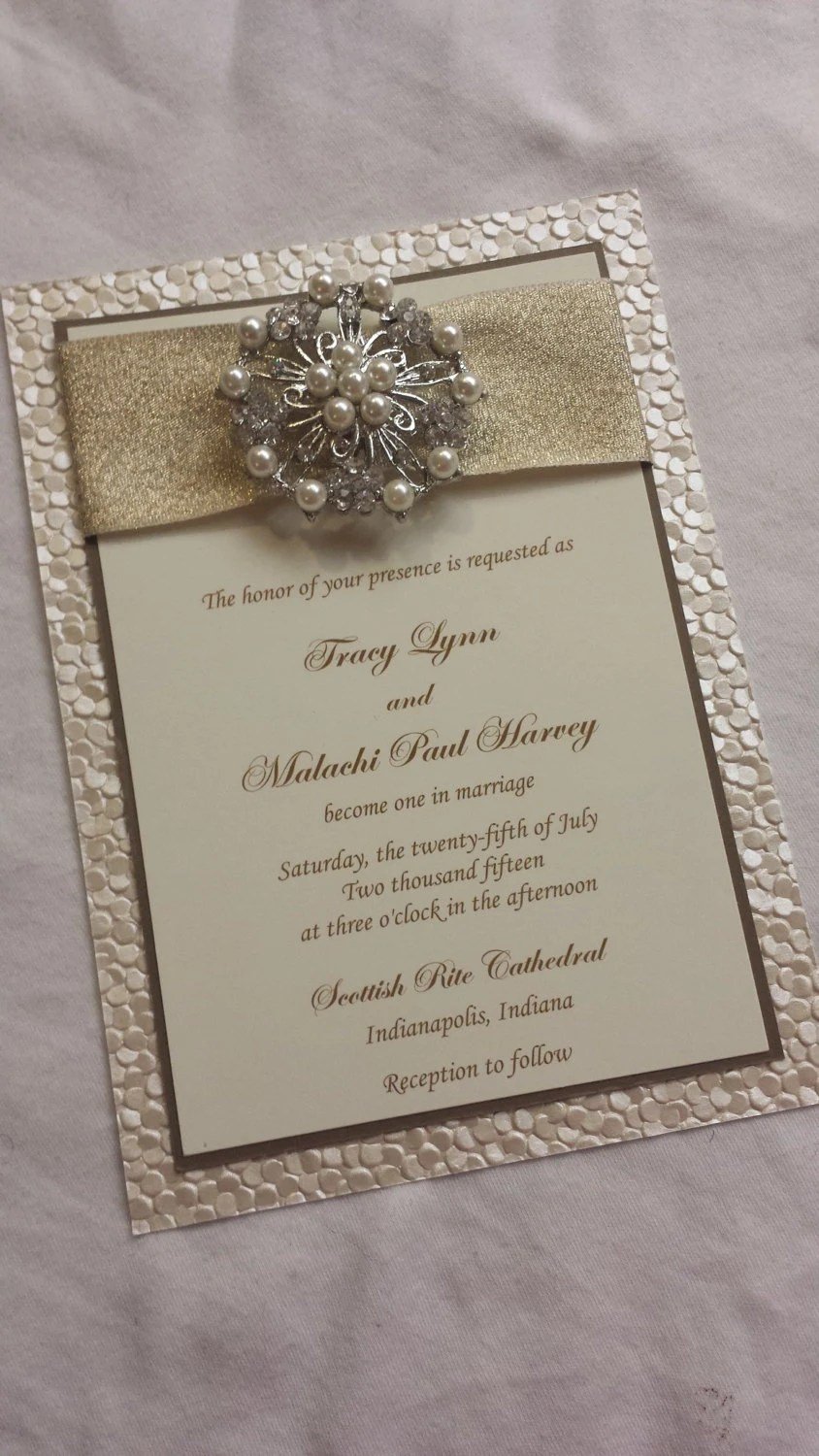 Embossed Wedding Invitation,Pebble Paper Wedding ...