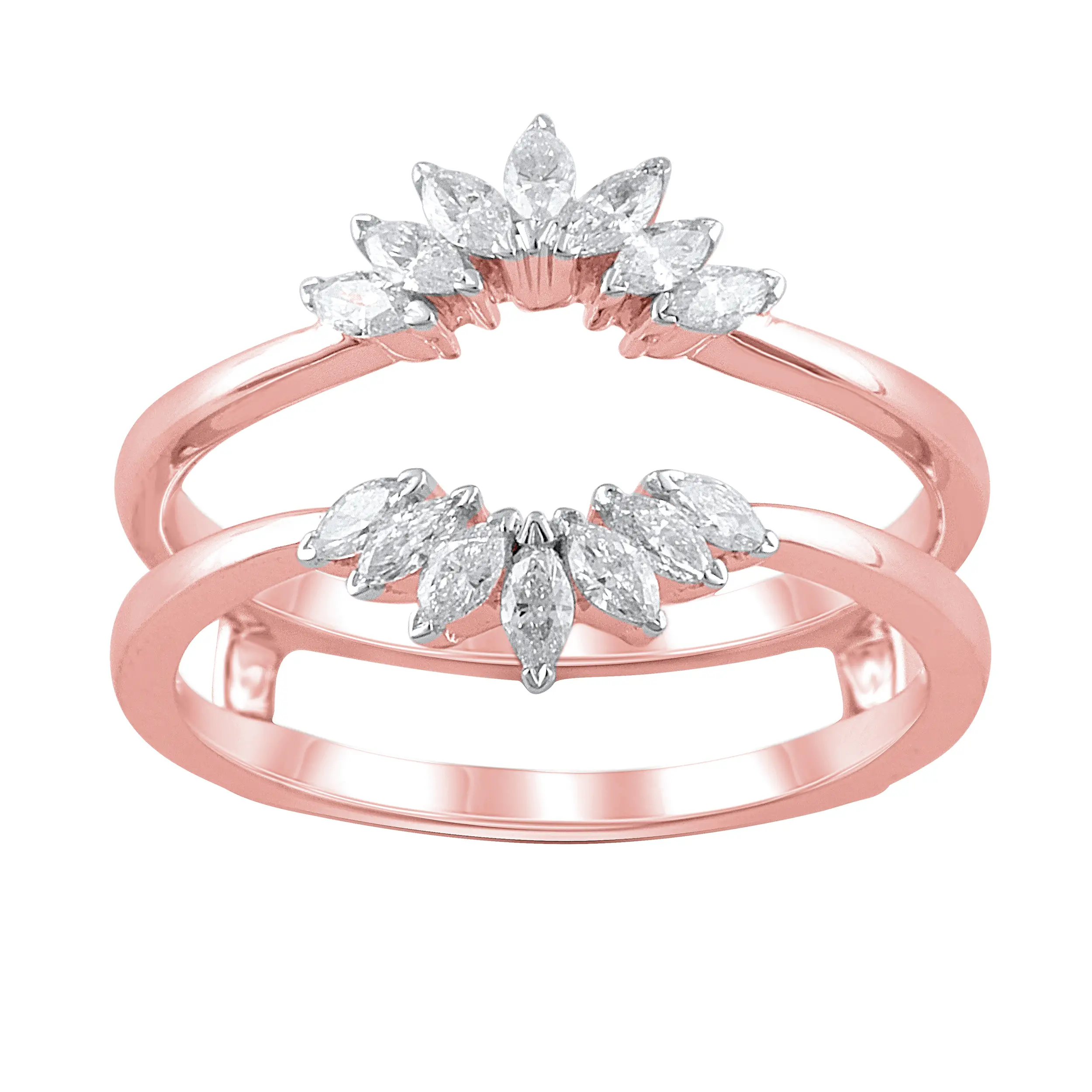 Enhancer Ring with 0.34 Carat TW of Diamonds in 10kt Rose Gold
