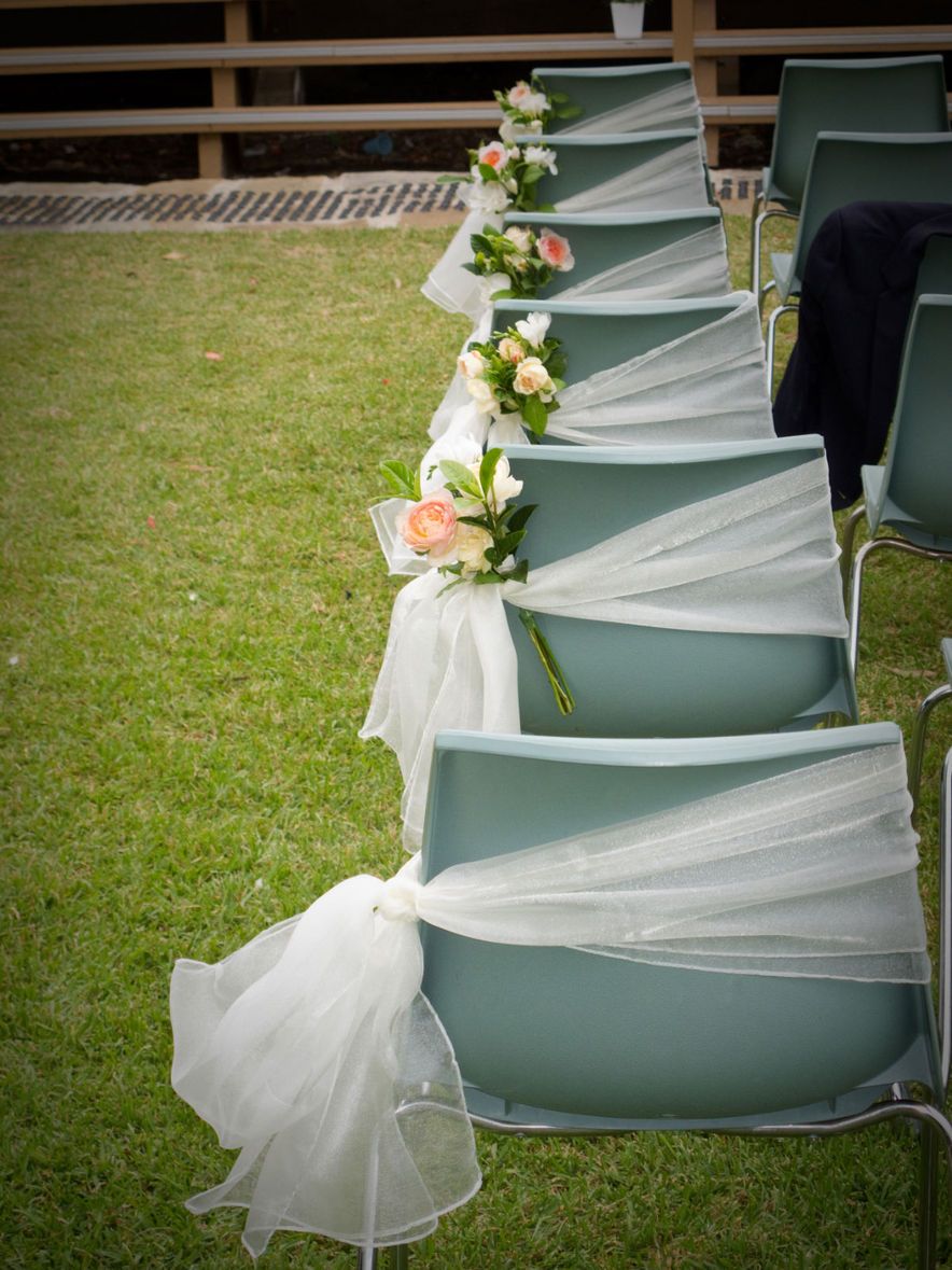 Even plain plastic chairs can be turned into a lovely ...