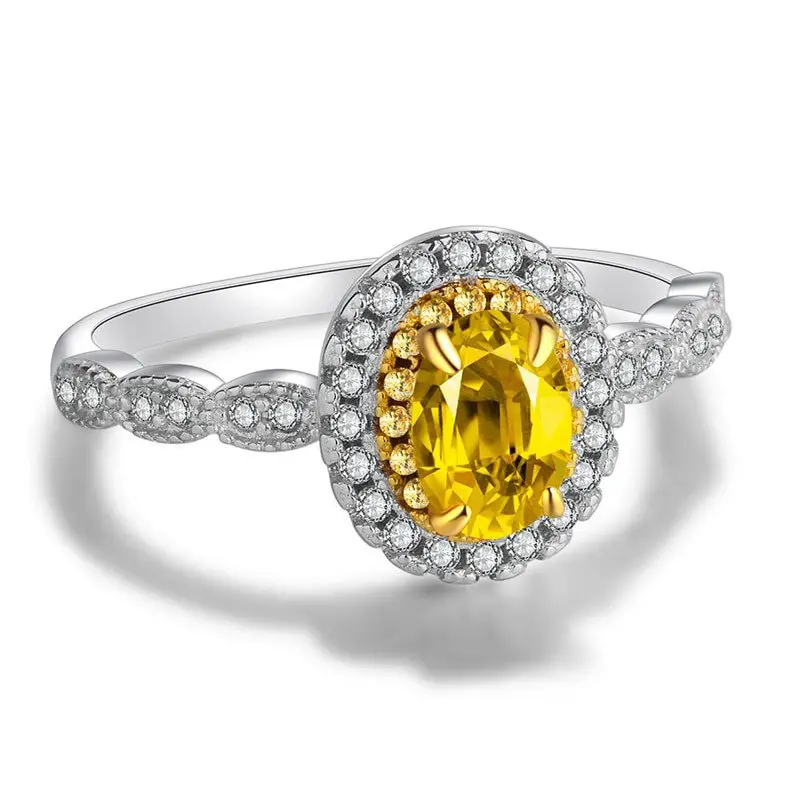 Fashion Hot Sell Fashion Elegant Ring with Yellow Stones ...