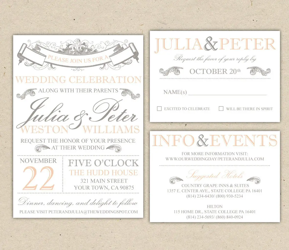 Free Printable Wedding Invitation Templates for Word