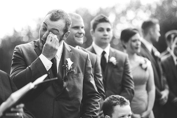 Getting the grooms reaction when he sees his bride is ...