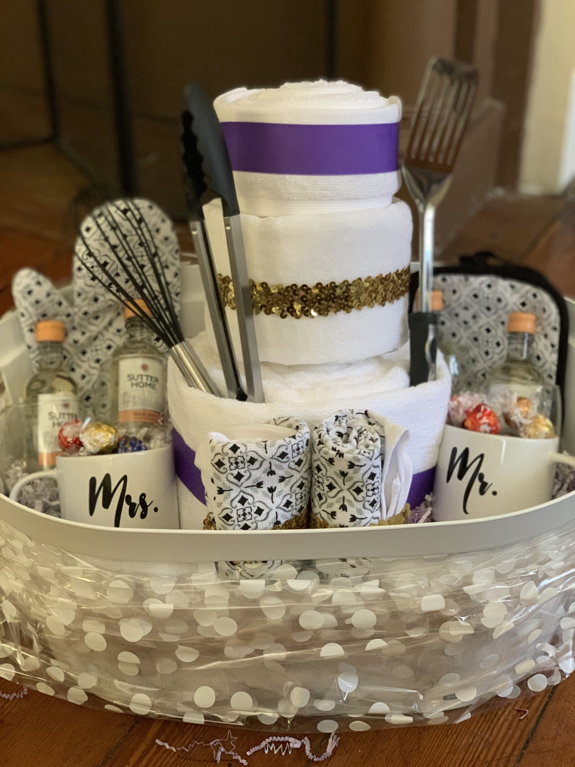 Gift basket I put together for a bridal shower! #bridalshower #bride # ...