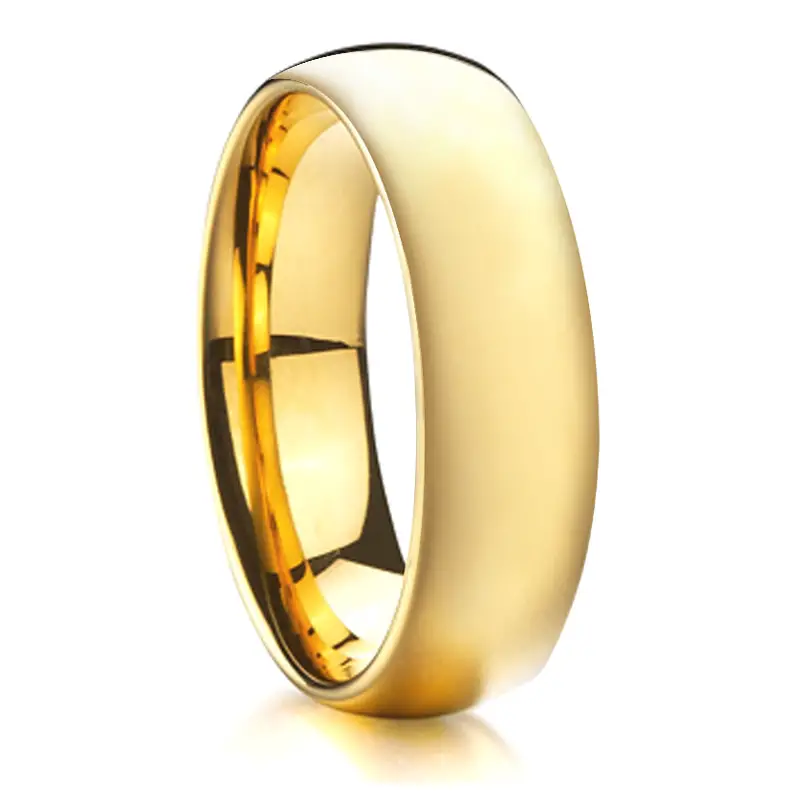 Gold Color Wedding Band Tungsten Ring Men discount cheap Comfort Fit ...