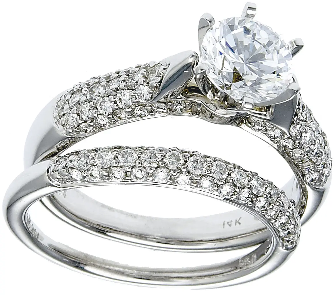Gold Diamond Wedding Ring Set Deal!