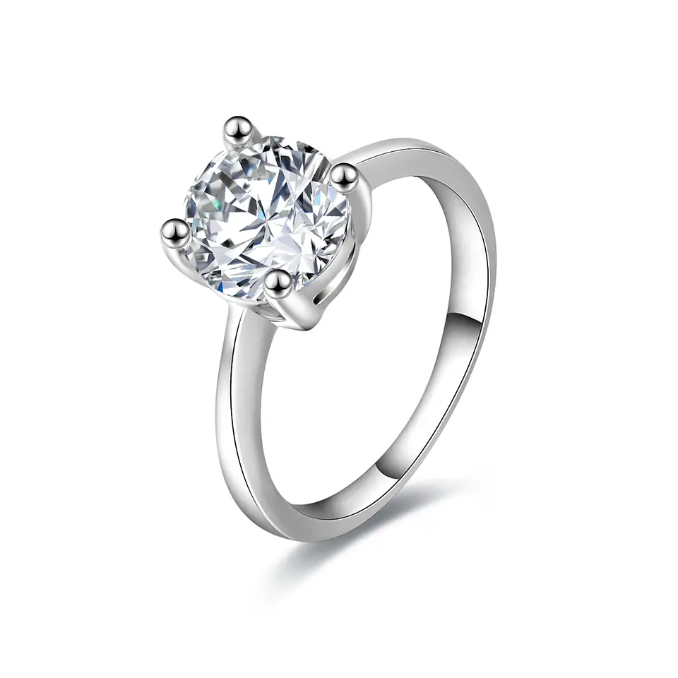 High quality Classice AAAA Cubic Zirconia Wedding Rings Fashion Silver ...