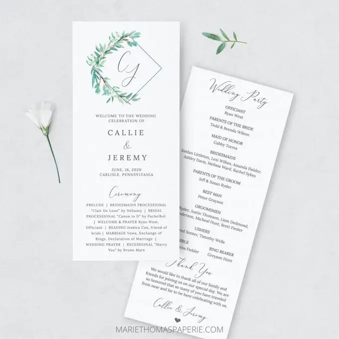 How to Make Your Own Wedding Programs: Easy + Affordable!