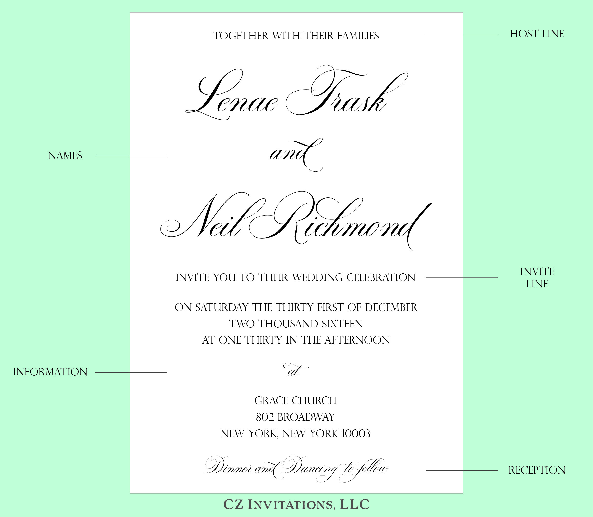 How to: Wedding Invitation Wording  CZ INVITATIONS