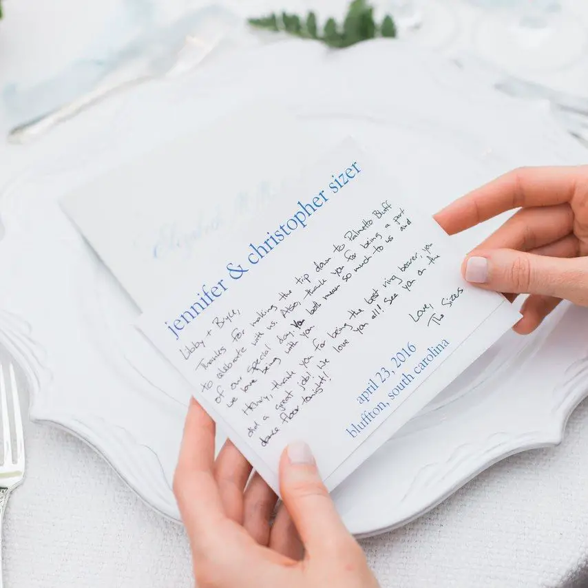 How to Write a Wedding Thank You Card
