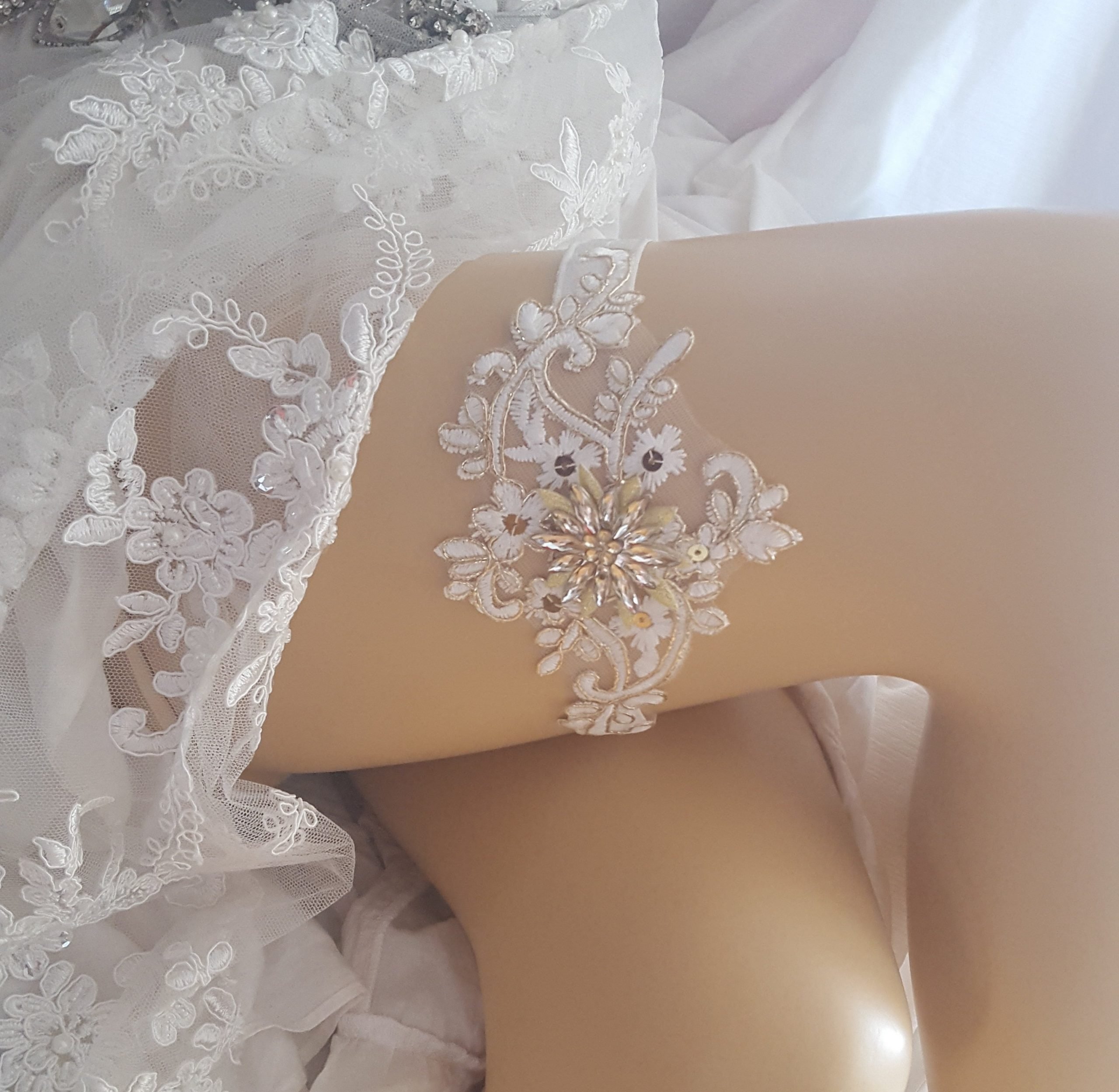 ivory gold bridal garter belt, wedding garter, garter, bridal garter ...