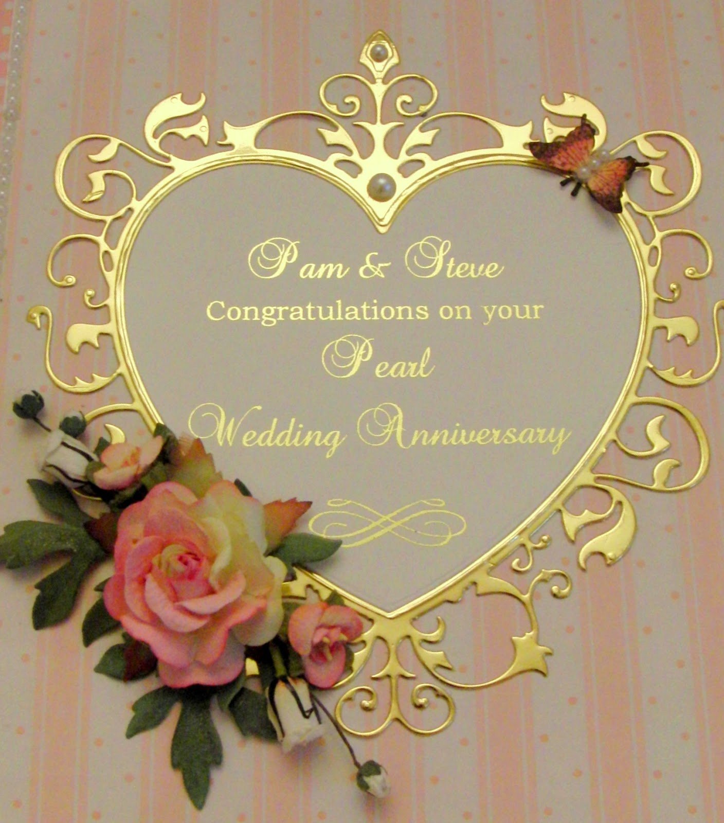 Kimber Kreations: 30th Wedding Anniversary Card.