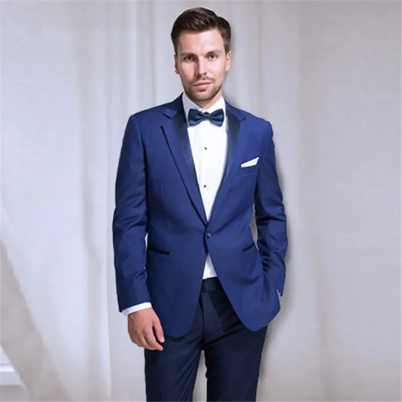Latest Designs Royal Blue Wedding Suits for Men Groom Formal Tailored ...