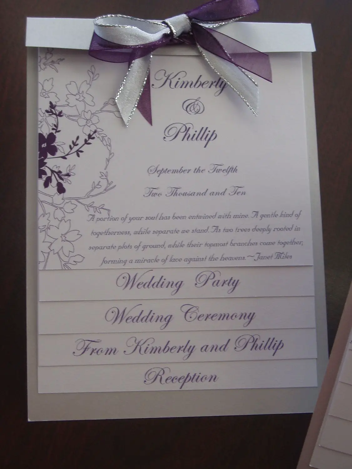 Layered Wedding Program Sample. This would be just about ...