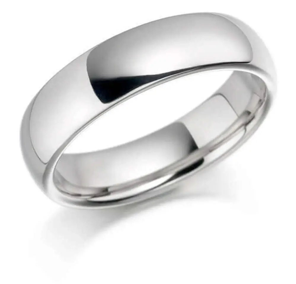 Mens heavy Platinum 6mm Court shape Wedding Ring 7513