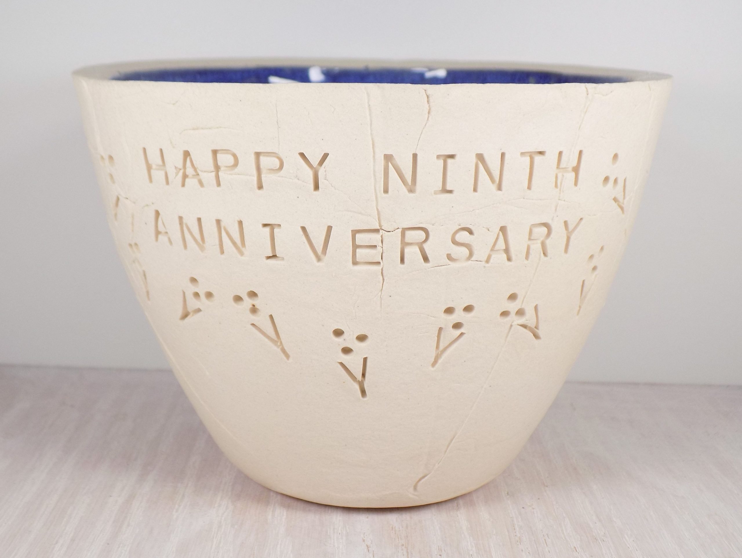 Ninth Wedding Anniversary Pottery Bowl