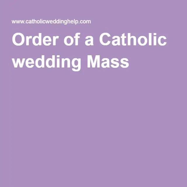 Order of a Catholic wedding Mass