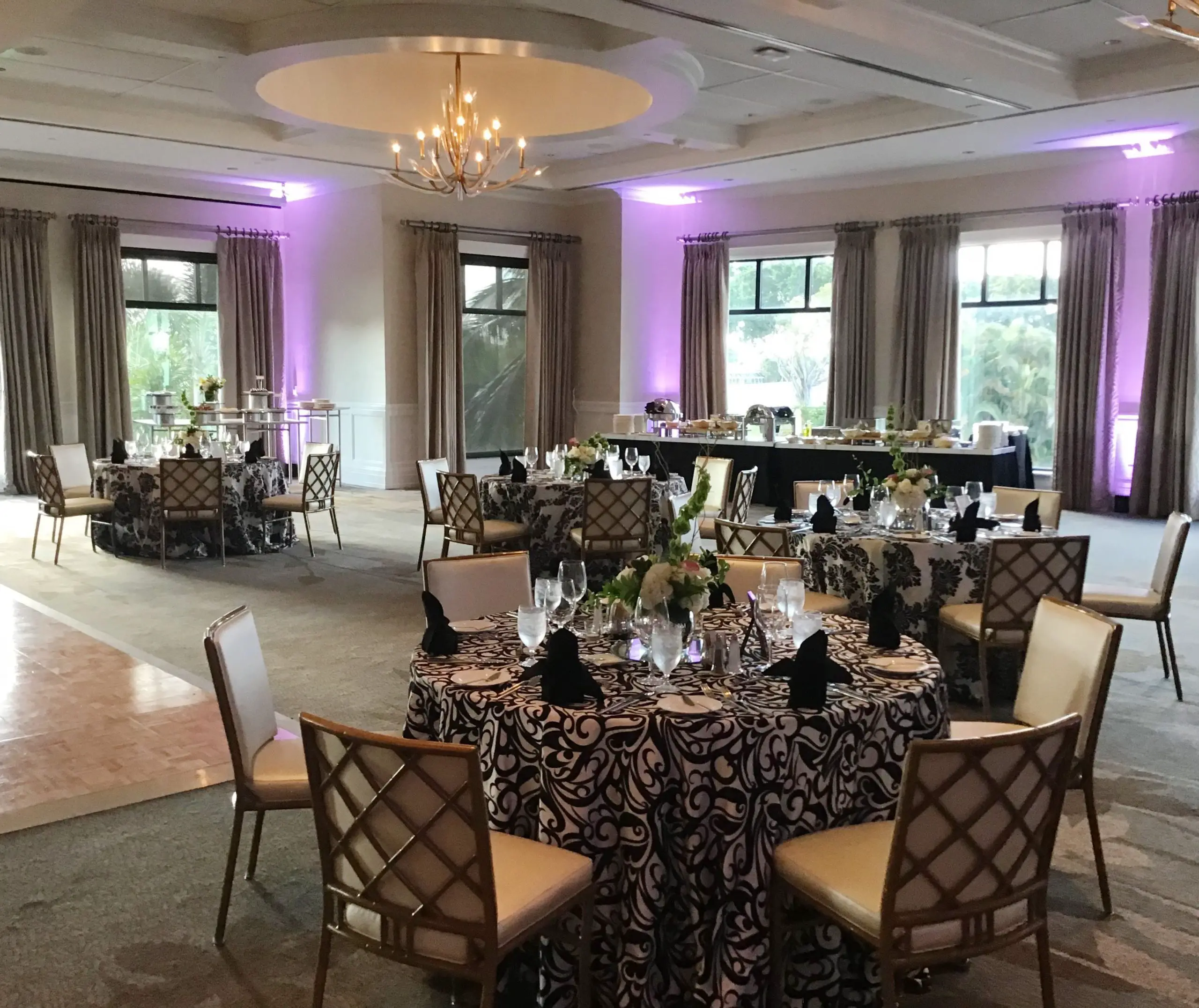 Our ballroom is perfect for your reception.